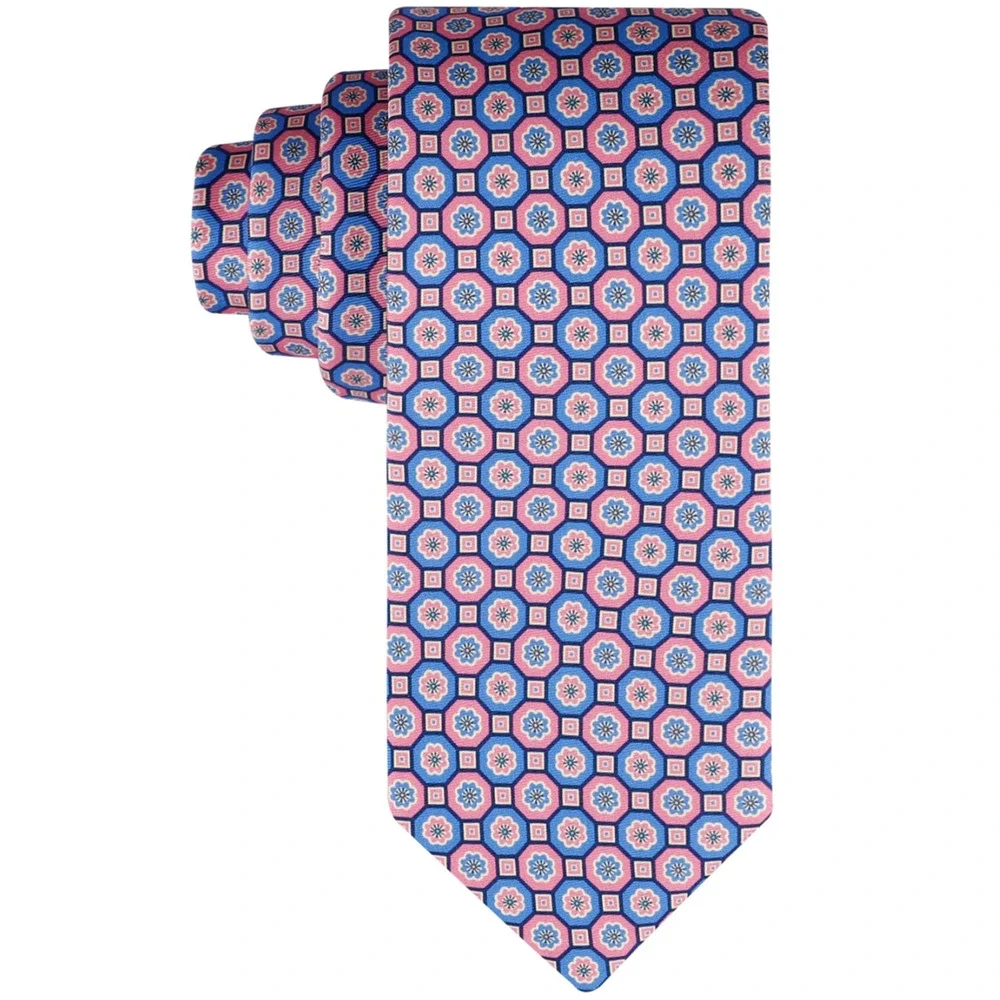 Tommy Hilfiger Men Floral Medallion Tie Pink Multi One Size